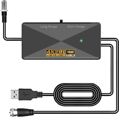TV Antenna Signal Booster 25dB High Gain Adjustable Range for All Antennas - Image 1 of 4
