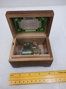 Vintage Windup Linden Musical Wood Box Made In Japan Working Condition Music Box - Picture 1 of 15
