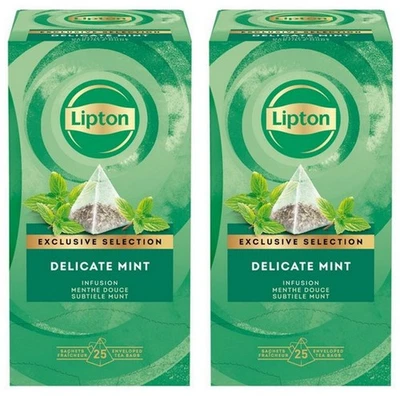 2 x Lipton Exclusivo DELICADO COMO NUEVO Té Envuelto - 2 x 25tbs / 27g / 0.95oz Foto 1 de 4