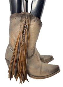Botas de Vaquera IDYLLWIND By Miranda Lambert Todo Cuero Flecos Mujer Talla 6.5M - Imagen 1 de 17