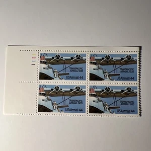 C115 Transpacific Airmail Plate Block 02/15/1985 - Picture 1 of 4