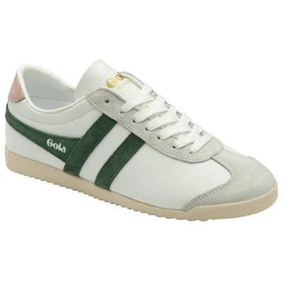 Gola Bullet Pure Womens Ladies White Green Pink Retro Trainers Shoes Size 4-8 - Image 1 of 4