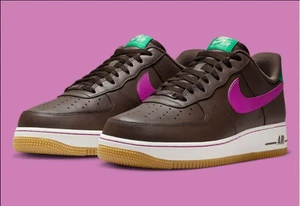 Nike Mens Air Force 1 ‘07 Baroque Brown Vivid Purple IM2368-237 7.5-13 NEW - Picture 1 of 6