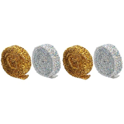  2 Count Selbstklebendes Strassband Dekoband DIY -Kleidungszubehör -Band - Bild 1 von 4