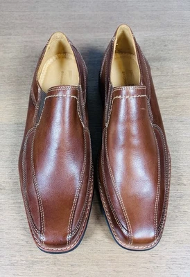 Sandro Moscoloni Mocasín Veneciano Berwyn Zapato de Cuero Marrón para Hombres 9D Foto 1 de 4