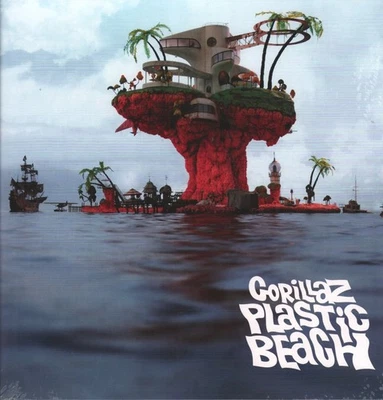 Gorillaz Plastic Beach double LP vinyl Europe Parlophone 2019 2LP reissue in g' - Image 1 of 2