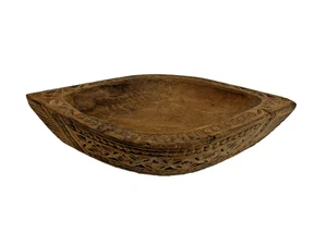 Rare 1900s Old Vintage Wooden Hand Carved Engraved Antique Spices Grinder Kharal - Picture 1 of 12