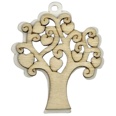 12 pz ciondolo legno albero della vita intagliato bomboniera decorazione matrimo - Immagine 1 di 2