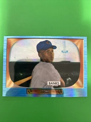 Ernie Banks 2013 Bowman Chrome Blue Sapphire Refractor Rookie Reprints HOF Cubs - Imagem 1 de 2