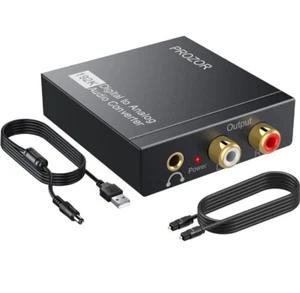 PROZOR 192KHz Digital to Analog Audio Converter DAC Digital SPDIF Optical to... - Picture 1 of 2