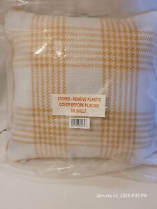 Hearth and Hand Yellow Plaid Indoor/Outdoor Pillow - New with Tags!