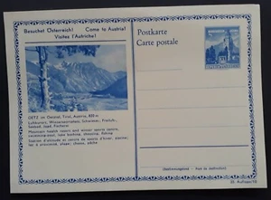 1960 Austria 1.80S Stamped Postcard "Come to Austria! Oetz Tyrol" Unused - Picture 1 of 2