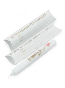 Top Quality & Genuine First Holy Communion/Confirmation Candles (9" x 7/8") - Picture 1 of 1