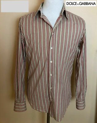 Camisa de vestir a rayas multicolor Dolce & Gabbana para hombre talla 41 (52) #14 Foto 1 de 4