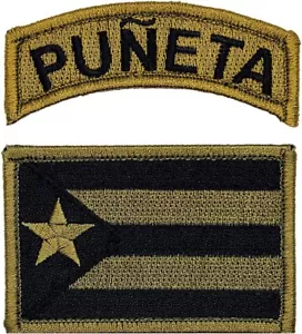 Parche moral rockero bandera puñeta de Puerto Rico - paquete de 2 piezas - gancho de 3,0 pulgadas - Imagen 1 de 1