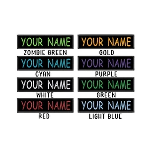 ETIQUETA DE NOMBRE PERSONALIZADA TAMAÑO 4x1 BORDADA "PLANCHA", ENVÍO RÁPIDO EE. UU. MÁS VENDIDA - Imagen 1 de 15