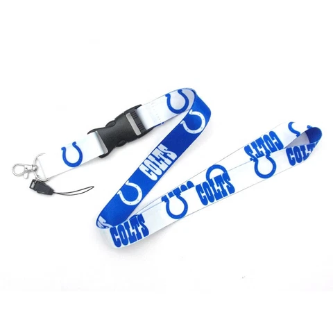 Indianapolis Colts  NFL Double-Sided Detachable Keychain Lanyard NEW Cover