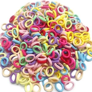 400 Pcs Multicolor Baby Hair Ties Seamless Cotton Toddler Hair Ties for Girls - Picture 1 of 8