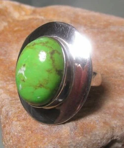 925 silver Mojave turquoise ring UK N/US 6.75. - Picture 1 of 8