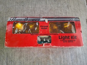 Aris Flamethrower Chrome Amber Fog Fluted Driving Auxiliary Light Kit #1075K NOS - Picture 1 of 17
