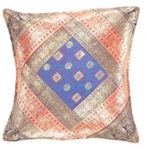 Vintage Sari Seide Quadrat Kissenbezug 16" - Bild 1 von 2