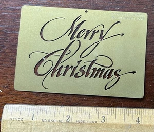 American Tradition, Frohe Weihnachten, Prägeschablone Messing GS-139 1998 - Bild 1 von 3