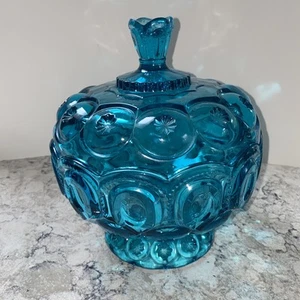 LE Smith Large Moon And Stars Turquoise Candy Dish - Picture 1 of 5