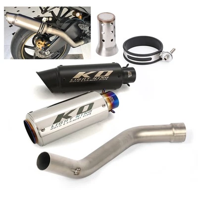 Sistema de escape para Kawasaki Ninja ZX10R 2009-2018 tubo medio puntas de silenciador deslizables Foto 1 de 4