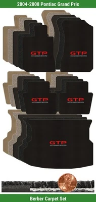 Juego de alfombrillas bereber personalizadas para Pontiac Grand Prix '04-08 con logotipo (5 piezas) #WQF Foto 1 de 4