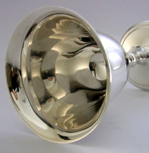 NEUWERTIG ENGLISCH MASSIV STERLINGSILBER WEINKELCH KELCH BECHER 1978 BARWARE 166g - Bild 1 von 10