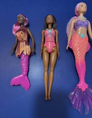 美泰芭比娃娃 Dreamtopia 时尚娃娃,批量 3 件 — 第 1/4 张图片