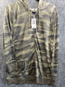 Sudadera con Capucha Torrid Para Mujer Talla 2 18/20, 2X Gris Manga Larga Camuflaje Cremallera Completa Acogedora - Imagen 1 de 5