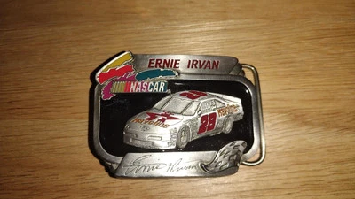 Oficial NASCAR Edición Limitada Ernie Irvan #28 Texaco Cinturón Hebilla-Estaño Foto 1 de 4