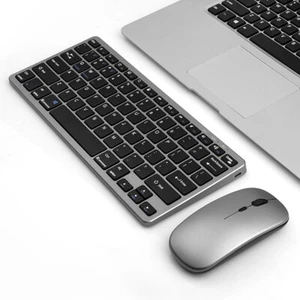 Wireless bluetooth Rechargeable Keyboard +Mouse Combo For iPad Tablet Laptop PC - Picture 1 of 11