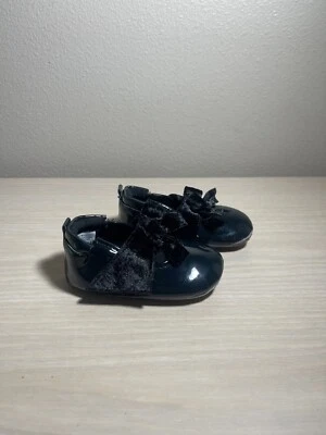RO + ME by Robeez ~ 12-18 Months ~ Black Patent Leather Girls Dress Shoes Emilia - Photo 1/4