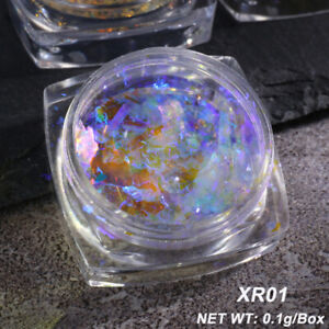 Opal Nails Powder Holographic Glitter Iridescent Sequins Irregular Crystal