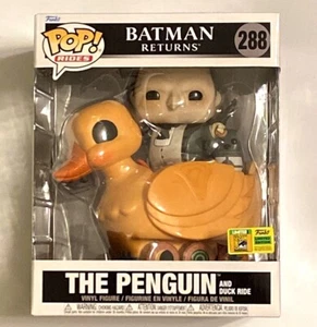 Funko Pop 2022 SDCC Official Sticker DC Batman Returns Penguin w/Duck Ride 288 - Picture 1 of 6