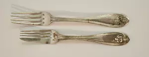 Antique Patent 1855 Coin Silver Pastry Dessert Forks Lot 2 - Picture 1 of 6
