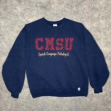 Vintage CMSU Sweatshirt Adult Large Blue Central Missouri University Speech 90s
