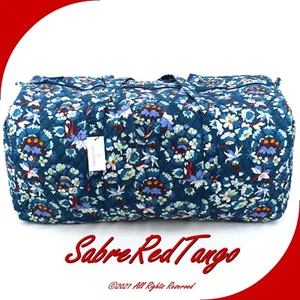 NWT VERA BRADLEY QUILTED XL TRAVELER DUFFEL BAG FLORAL BURSTS - Picture 1 of 5