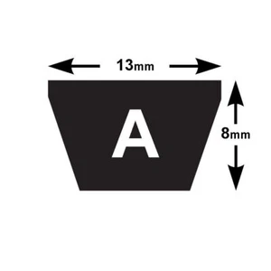 A SECTION V / VEE BELT SIZES A18 - A77 V BELT 13MM X 8MM - Picture 1 of 4