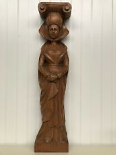 Stunning Large Carved Medieval Style Statue in oak circa 1940