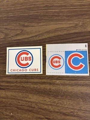Pegatina de tela Fleer 1968-72 Chicago Cubs Early Var. Logotipo y calcomanía 1961 Foto 1 de 3