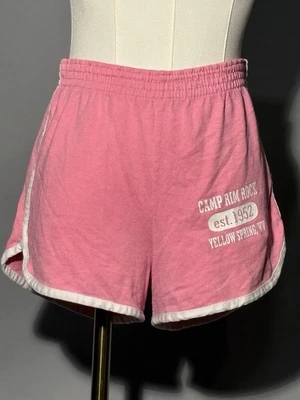 Juvenil Estilo Vintage Rosa Mujer Deportes Gimnasio Corto Campamento Borde Roca Amarillo Muelles WV Foto 1 de 4