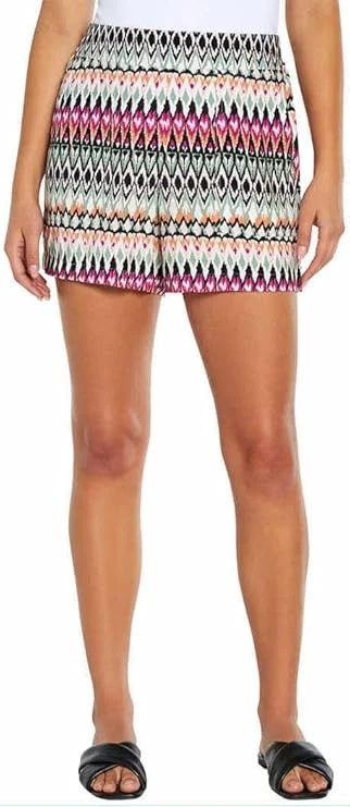 Wildfox Womens Relaxed Fit Pull-On Shorts Orange Multicolor Pockets XL