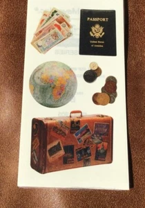 FRANCES MEYER FOGLIO ADESIVO ALBUM ~ PASSAPORTO DA VIAGGIO VALIGIA VINTAGE * - Foto 1 di 1