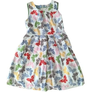 EUC Mini Boden Girls Butterfly Dress Size 9-10 - Picture 1 of 8