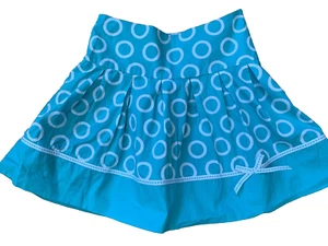 CHILDREN'S PLACE Aqua Colored Cotton Lined SKIRT Adjustable Waist Sz 5 Girl - Picture 1 of 4