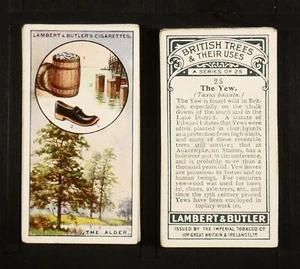 BRITISH TREES LAMBERT BUTLER CIGARETTE CARDS 1927 COMPLETE SET 25 GOOD CONDITION - Picture 1 of 4