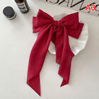 Bow Ribbon Hairpin Headwear Simple Elegant Satin Spring Clip Fixed Hair Clip  ny